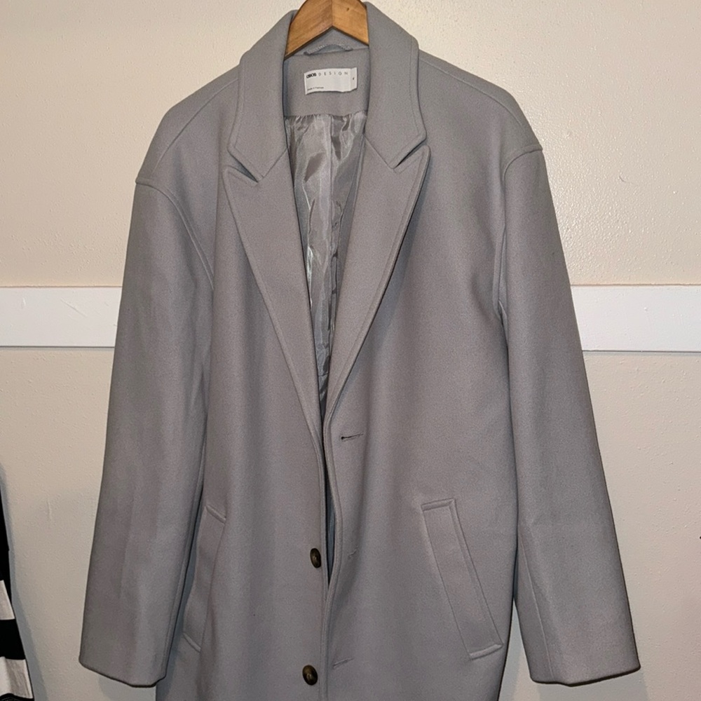 Men’s XL gray wooly overcoat